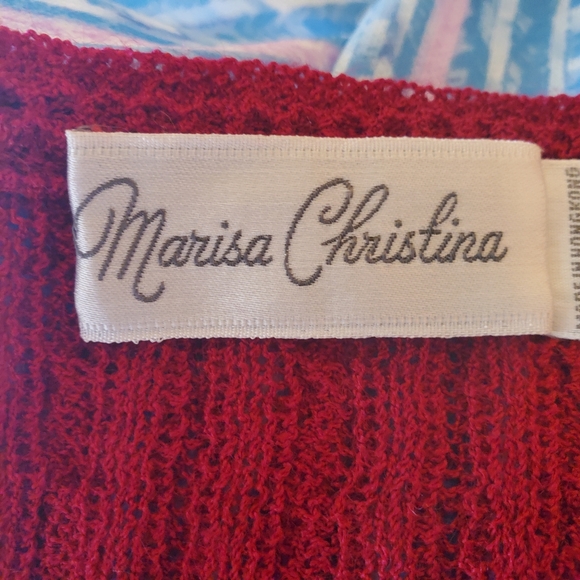 1980s/90s Marisa Christina Dark Red Sweater - Picture 5 of 6